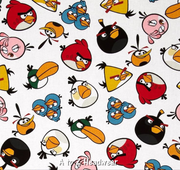 Angry Birds Tossed on White