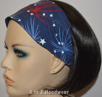 Stars and Fireworks Navy Blue